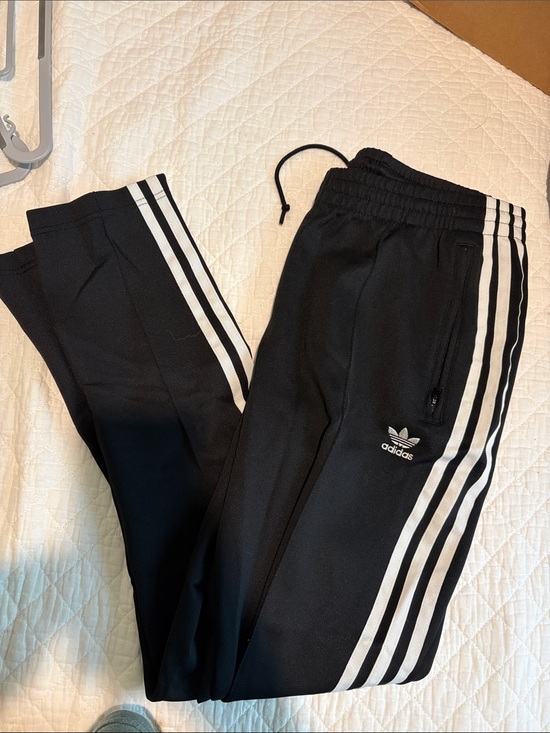 adidas Pants - adidas Black Joggers with White Three-Stripes